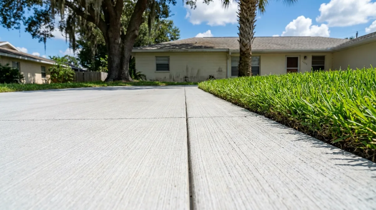 Concrete driveway near Edgewater